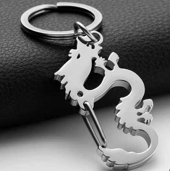 Stainless steel Dragon keychain NWT* - Picture 1 of 5